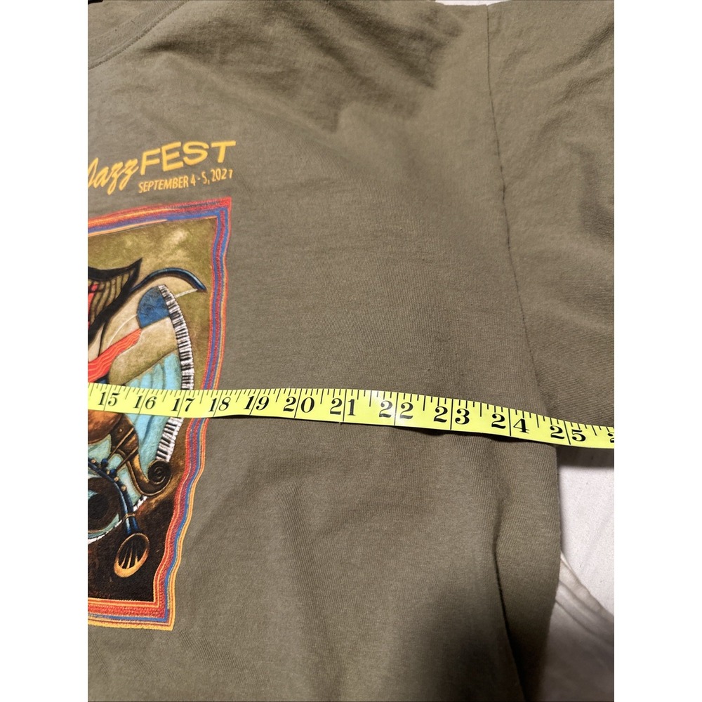 Capital Jazz Fest 2021  Sept 28th Annual T Shirt 2XL Green Gilden Ultra Cotton - Picture 7 of 10